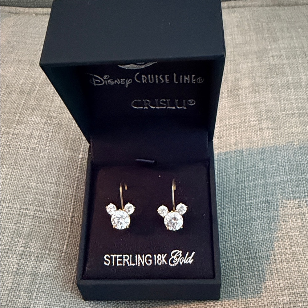 CRISLU Disney Mickey Lever Back Earrings - Disney Cruise Line